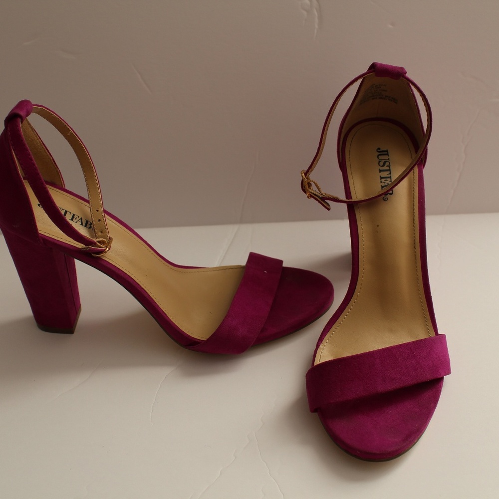 JustFab fuchsia high heel sandals